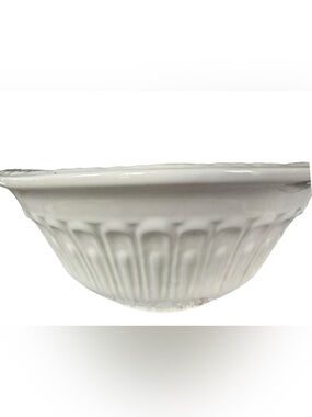 Vila Forte Portugal White Ribbed Serving Bowl
